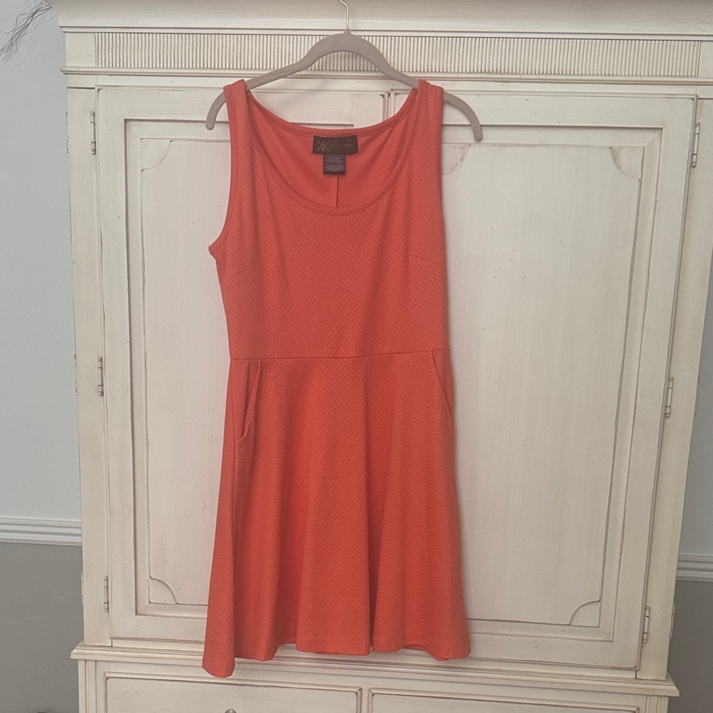 Sleeveless Orange Dress
